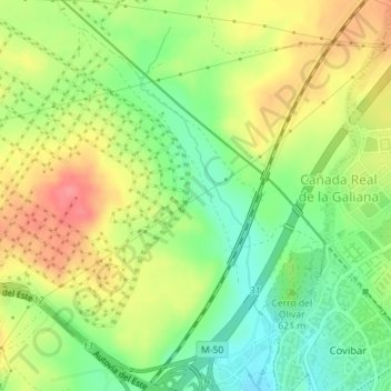 Mappa topografica La Fortuna, altitudine, rilievo