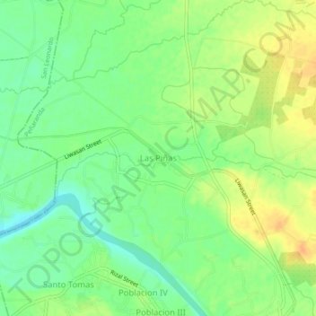 Mappa topografica Las Piñas, altitudine, rilievo