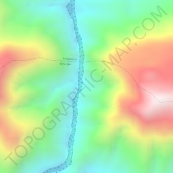 Mappa topografica Pongo de Mainique, altitudine, rilievo