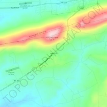Mappa topografica Dietrich, altitudine, rilievo