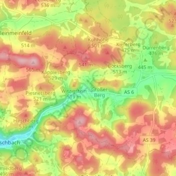 Mappa topografica Unterklausen, altitudine, rilievo