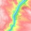 Mappa topografica El Pielago, altitudine, rilievo