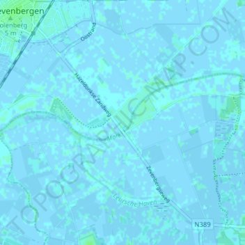 Mappa topografica Zwartenberg, altitudine, rilievo