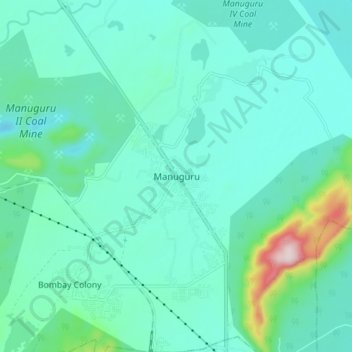 Mappa topografica Manuguru, altitudine, rilievo