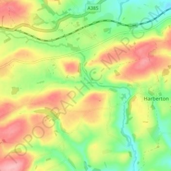 Mappa topografica Langford, altitudine, rilievo