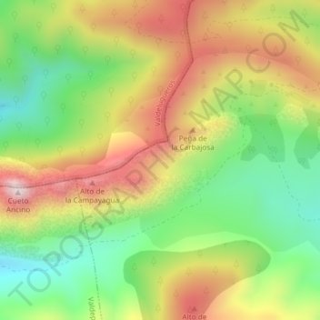 Mappa topografica Galicia, altitudine, rilievo