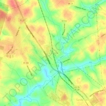 Mappa topografica La France, altitudine, rilievo