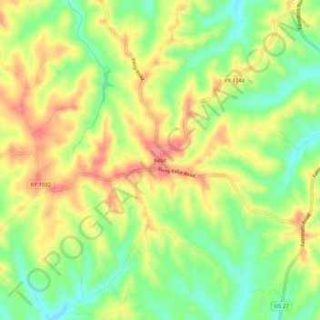 Mappa topografica Kelat, altitudine, rilievo