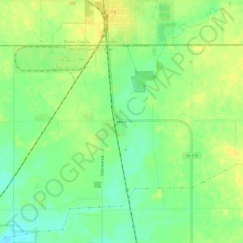 Mappa topografica Mona, altitudine, rilievo