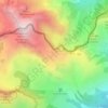 Mappa topografica Pra Giordan, altitudine, rilievo