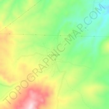 Mappa topografica Karadiğin, altitudine, rilievo