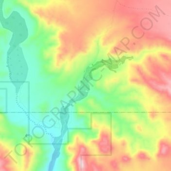Mappa topografica China Ranch, altitudine, rilievo