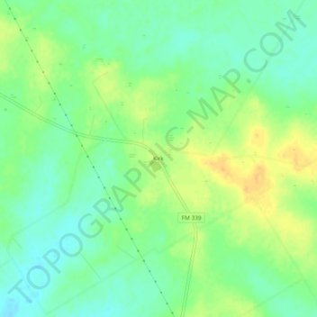 Mappa topografica Kirk, altitudine, rilievo