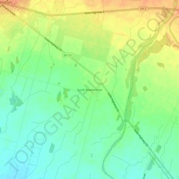 Mappa topografica South Featherston, altitudine, rilievo