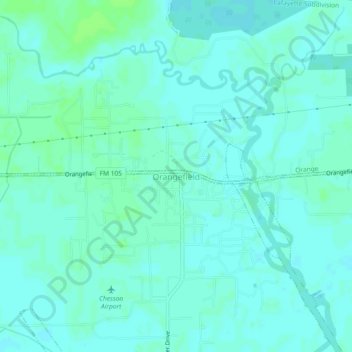 Mappa topografica Orangefield, altitudine, rilievo