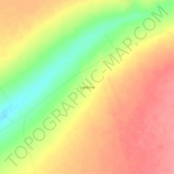 Mappa topografica Londrina, altitudine, rilievo