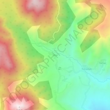 Mappa topografica Tatar, altitudine, rilievo