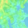 Mappa topografica Kerran, altitudine, rilievo
