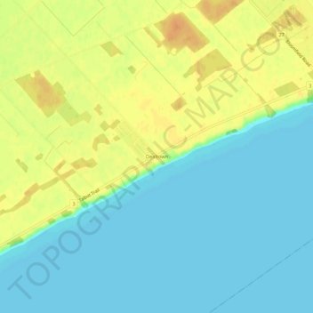 Mappa topografica Dealtown, altitudine, rilievo