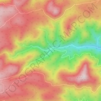 Mappa topografica Sunset, altitudine, rilievo