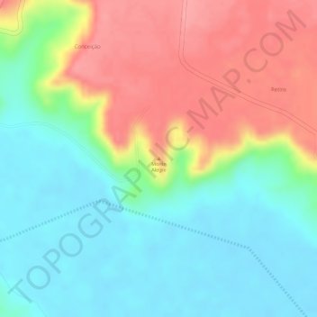 Mappa topografica Monte Alegre, altitudine, rilievo