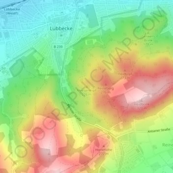 Mappa topografica Meesenkopf, altitudine, rilievo