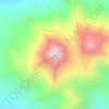 Mappa topografica Uturuncu, altitudine, rilievo