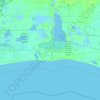 Mappa topografica Saint Johns Island, altitudine, rilievo