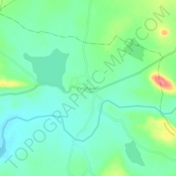 Mappa topografica Pentlavelli, altitudine, rilievo
