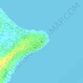 Mappa topografica Bagacay Point Lighthouse, altitudine, rilievo