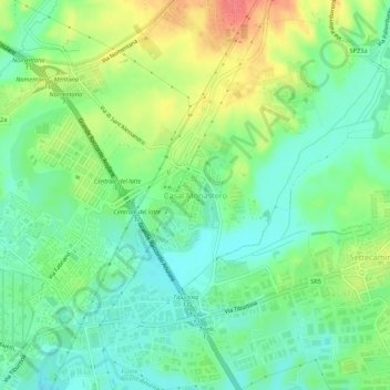 Mappa topografica Casal Monastero, altitudine, rilievo