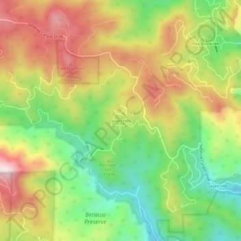 Mappa topografica Seven Hills, altitudine, rilievo