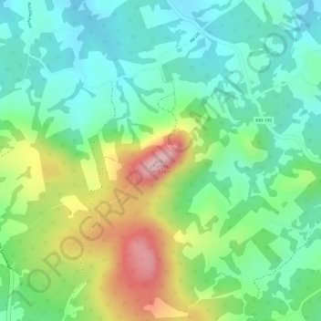 Mappa topografica Rampa do Bugio, altitudine, rilievo