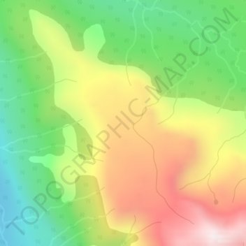 Mappa topografica Rainbow Range, altitudine, rilievo