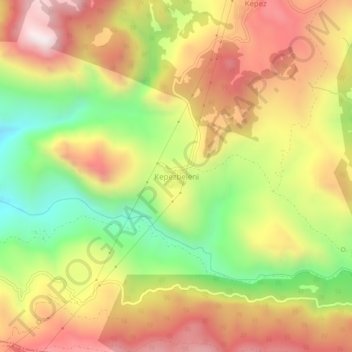 Mappa topografica Kepezbeleni, altitudine, rilievo