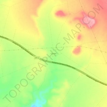 Mappa topografica Cardiel, altitudine, rilievo