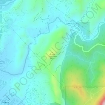 Mappa topografica Mount Sipit Ulang, altitudine, rilievo