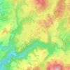 Mappa topografica Coly, altitudine, rilievo