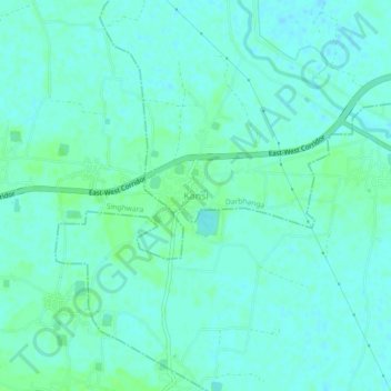 Mappa topografica Kansi, altitudine, rilievo