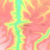 Mappa topografica Saurimo, altitudine, rilievo