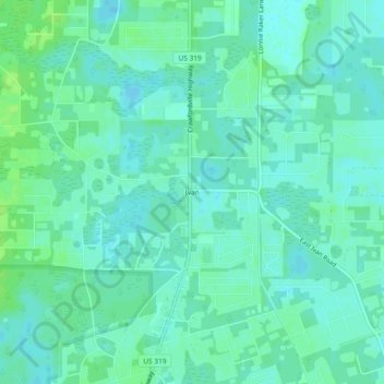 Mappa topografica Ivan, altitudine, rilievo