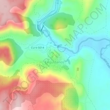 Mappa topografica Castillo de Enguídanos, altitudine, rilievo