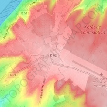 Mappa topografica La Croix Sonnet, altitudine, rilievo
