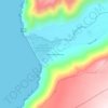 Mappa topografica Caleta Camarones, altitudine, rilievo