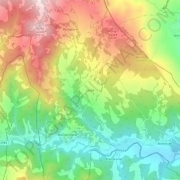 Mappa topografica Casale, altitudine, rilievo