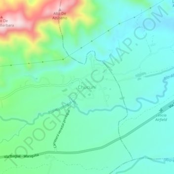 Mappa topografica Chucuní, altitudine, rilievo