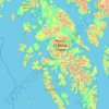 Mappa topografica Prince of Wales-Hyder (CA), altitudine, rilievo