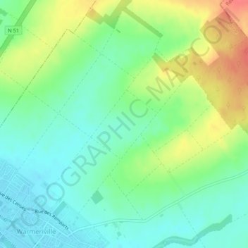 Mappa topografica Les Boreaux, altitudine, rilievo