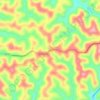 Mappa topografica Racket, altitudine, rilievo