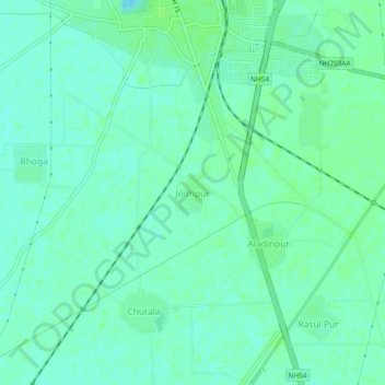 Mappa topografica Jodhpur, altitudine, rilievo